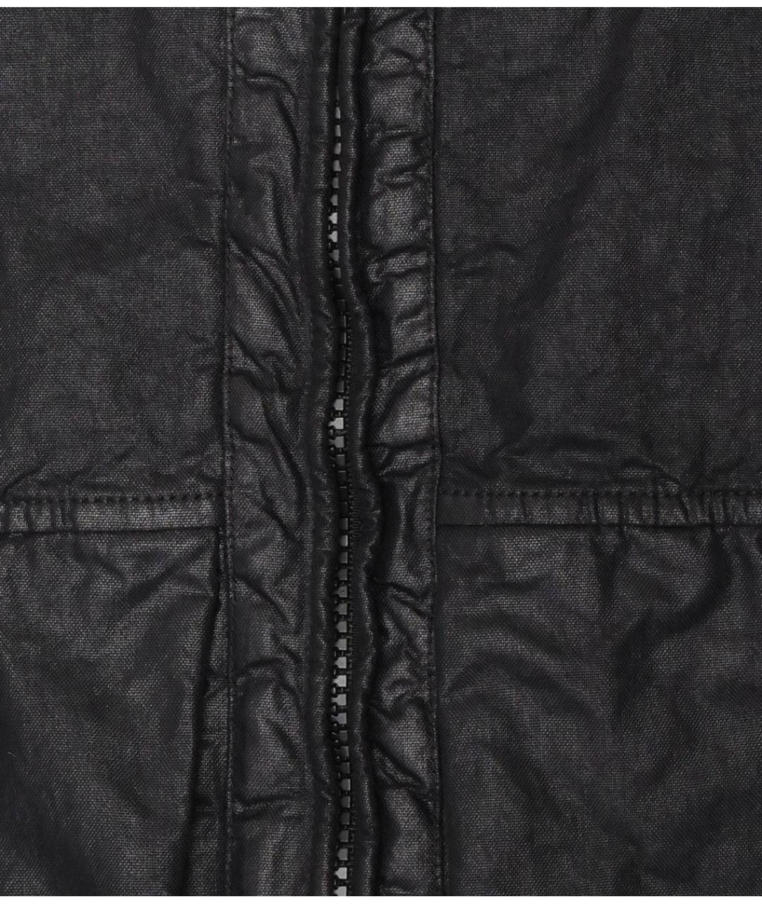 STONE ISLAND Черная хлопковая куртка, фото 3