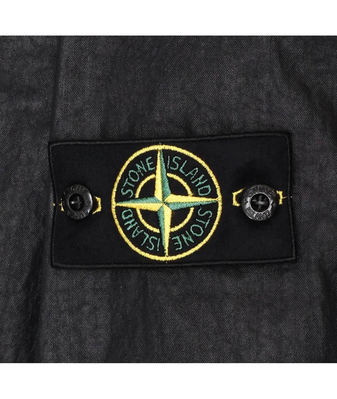 STONE ISLAND Черная хлопковая куртка, фото 4