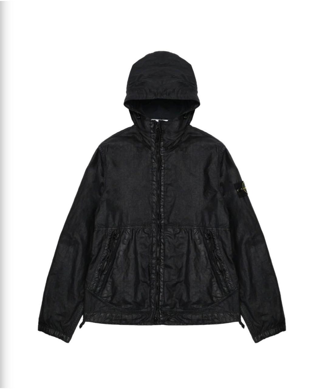 STONE ISLAND Черная хлопковая куртка, фото 6