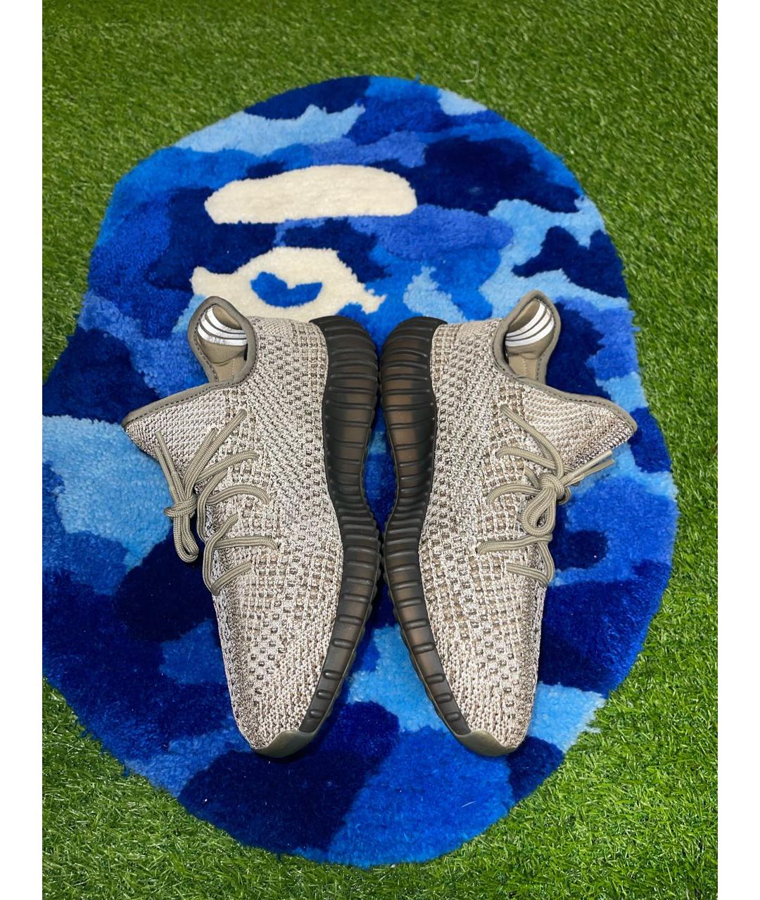 ADIDAS YEEZY Коричневые текстильные низкие кроссовки / кеды, фото 4