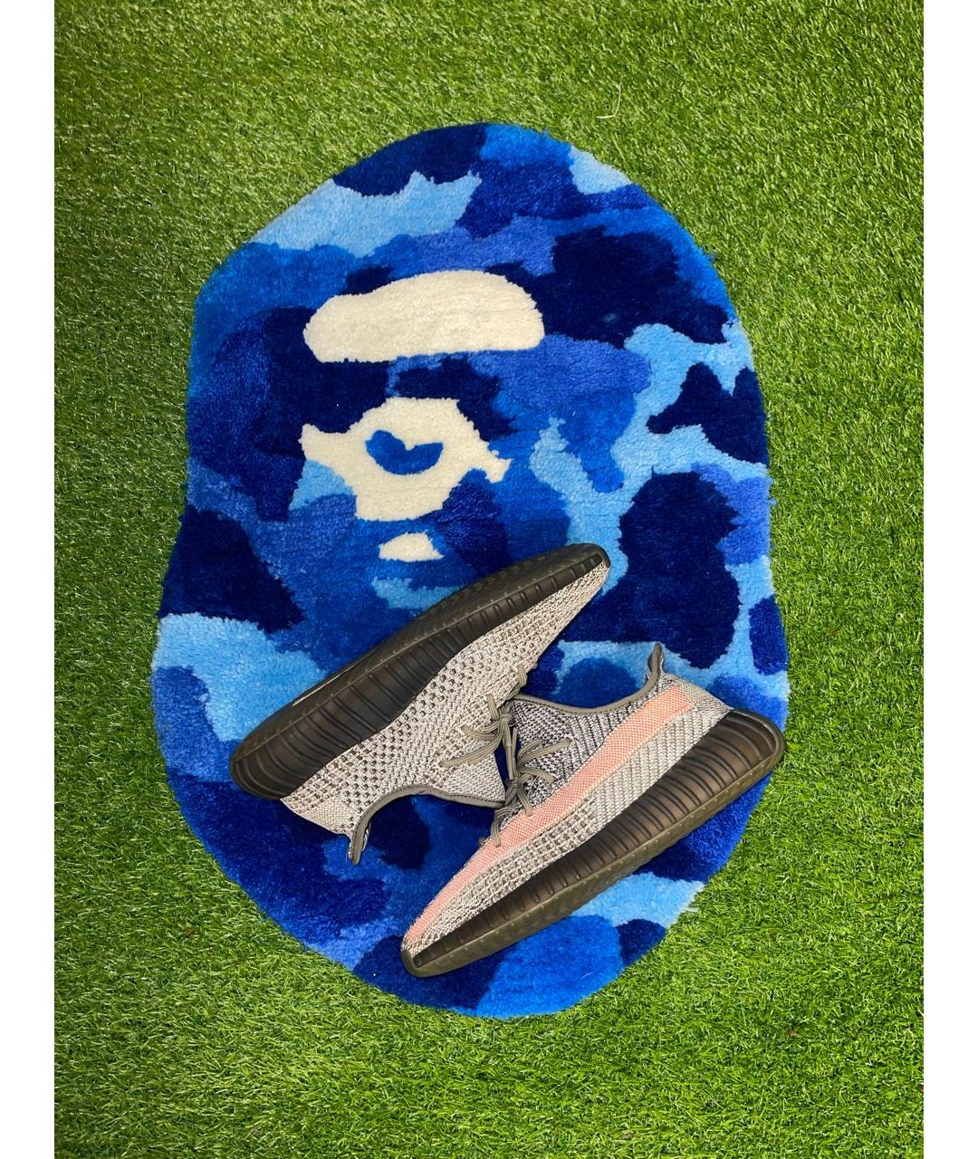 ADIDAS YEEZY Коричневые текстильные низкие кроссовки / кеды, фото 2