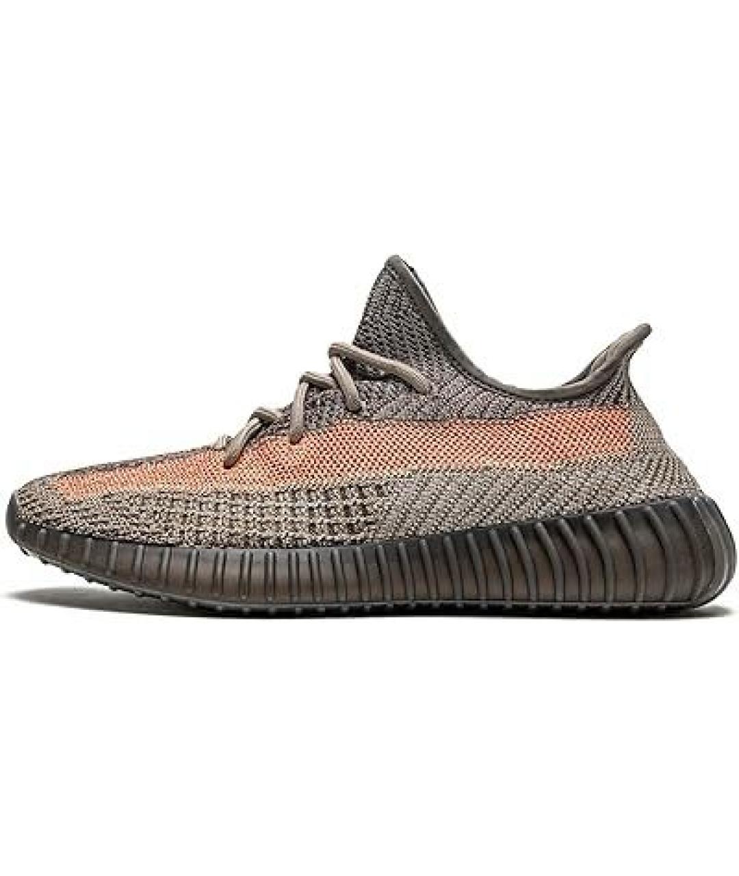 ADIDAS YEEZY Коричневые текстильные низкие кроссовки / кеды, фото 7