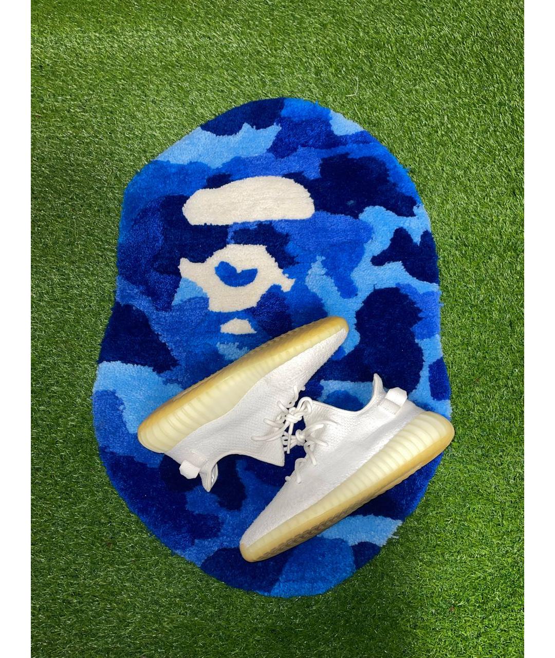 ADIDAS YEEZY Белые текстильные низкие кроссовки / кеды, фото 2