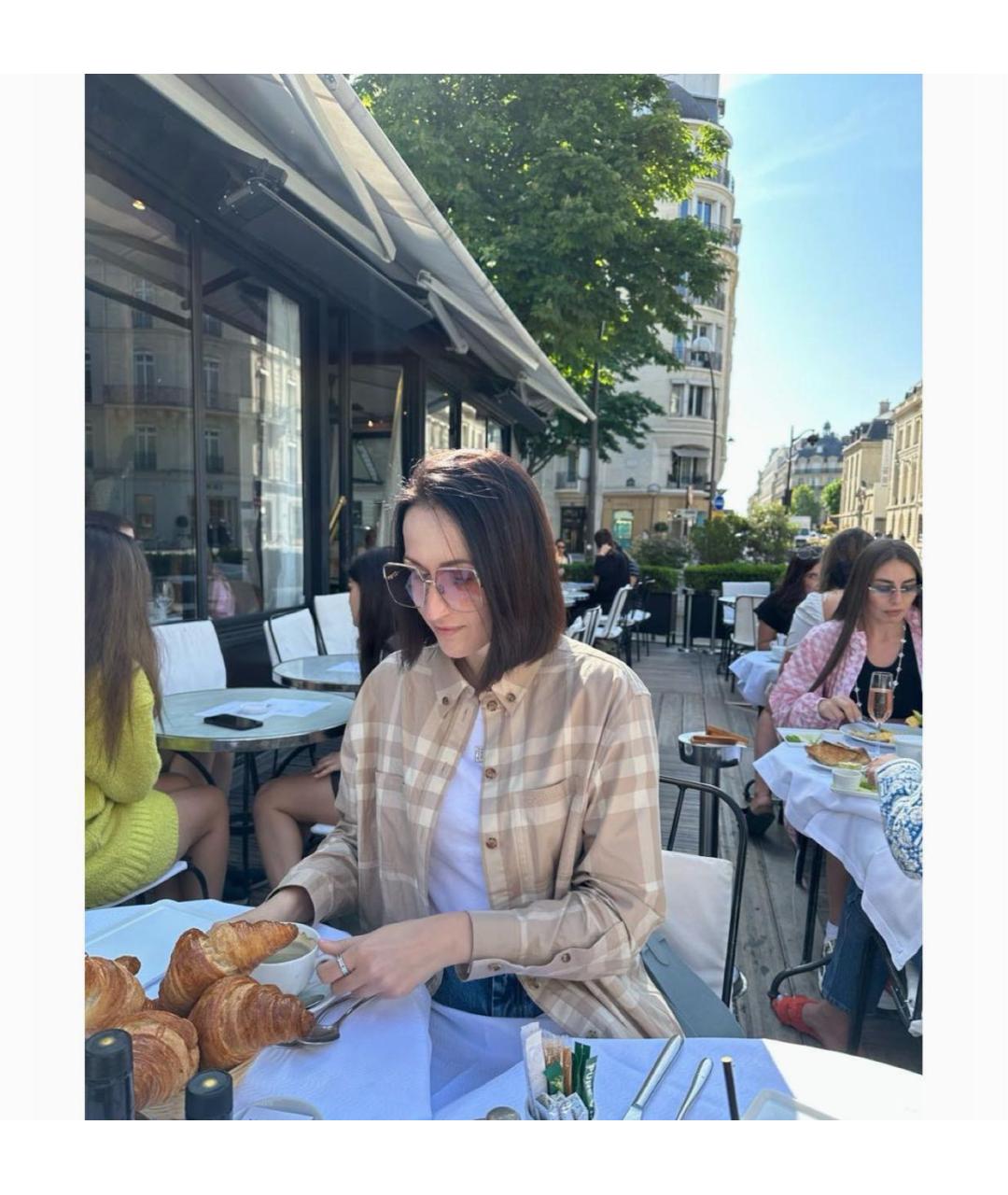 BURBERRY Бежевая хлопковая рубашка, фото 4