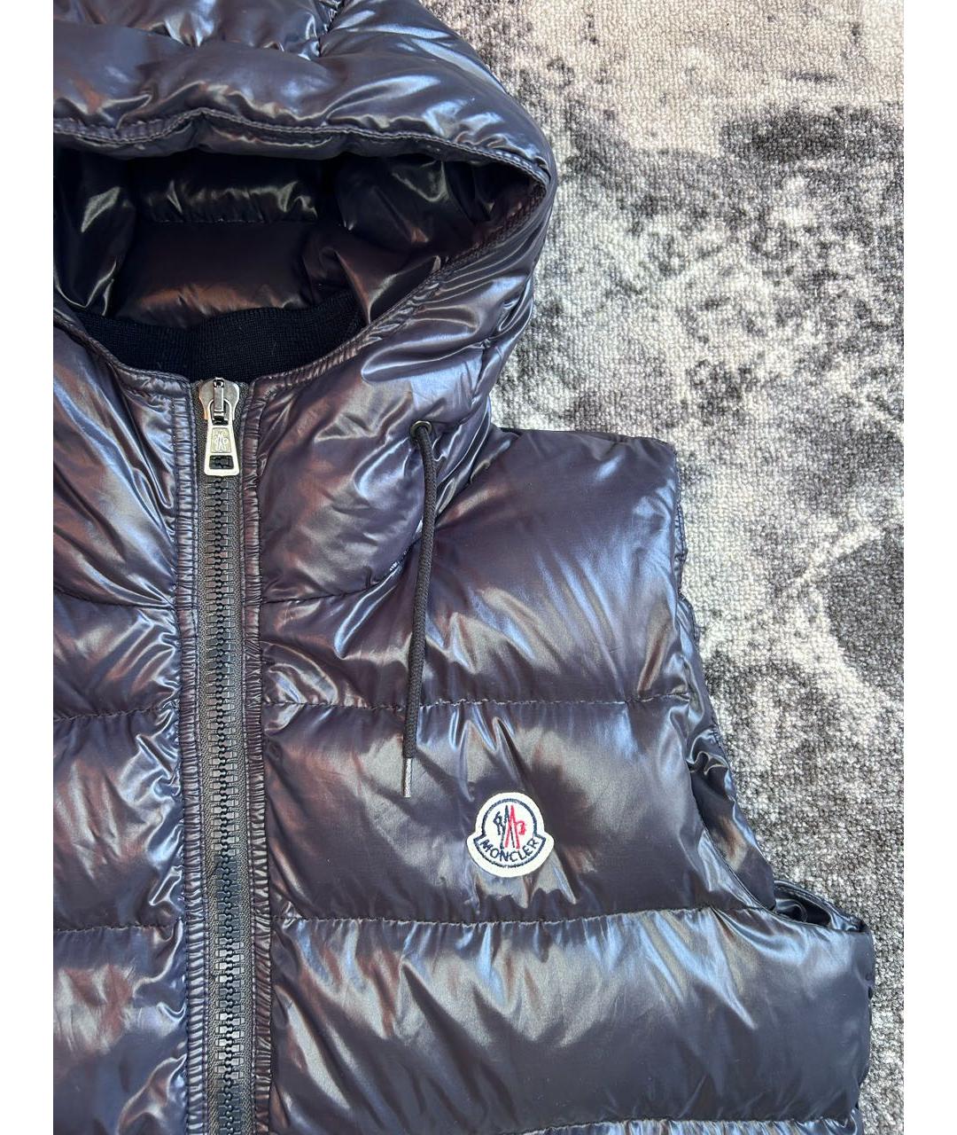 MONCLER Серый полиэстеровый жилет, фото 2