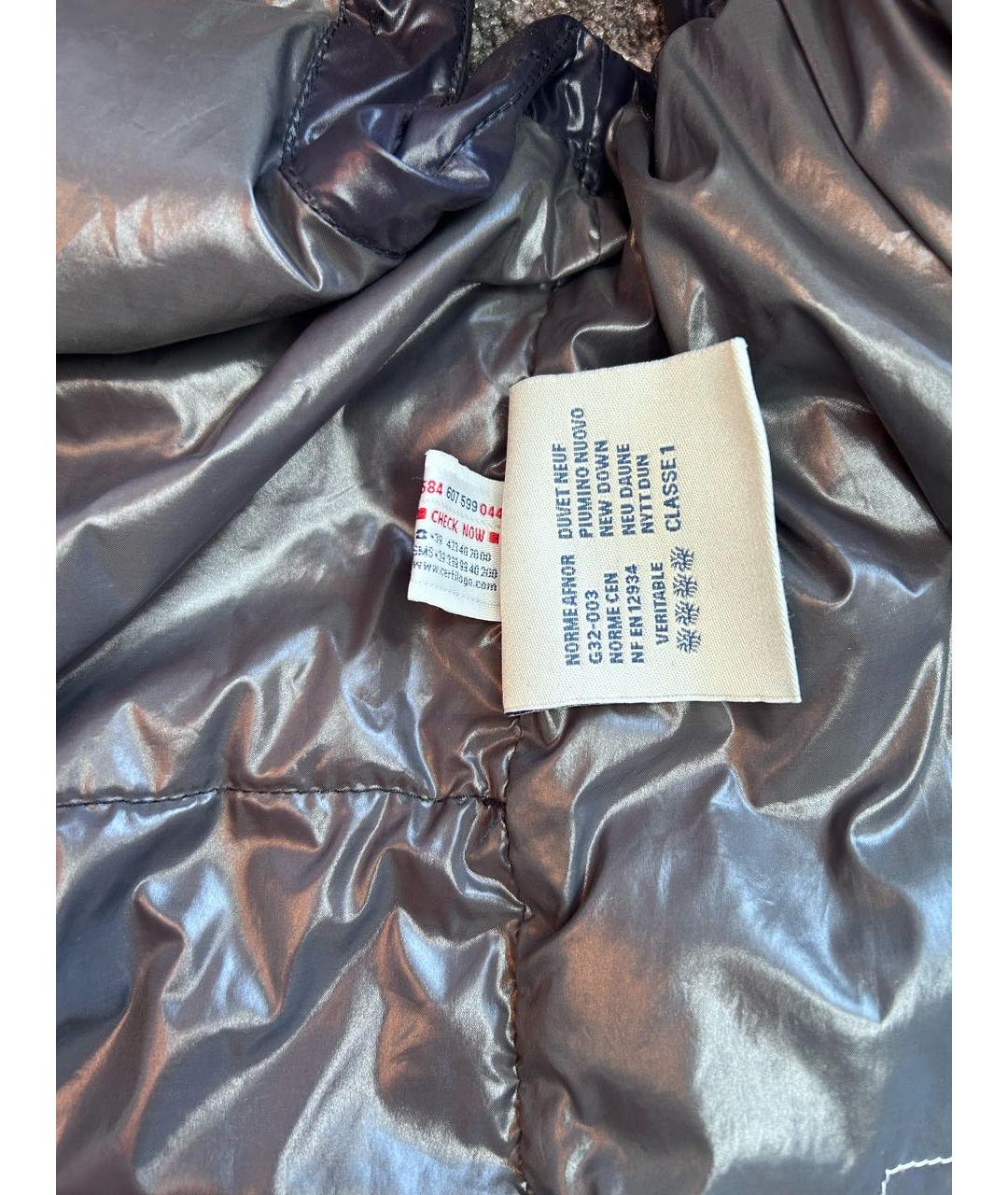 MONCLER Серый полиэстеровый жилет, фото 6