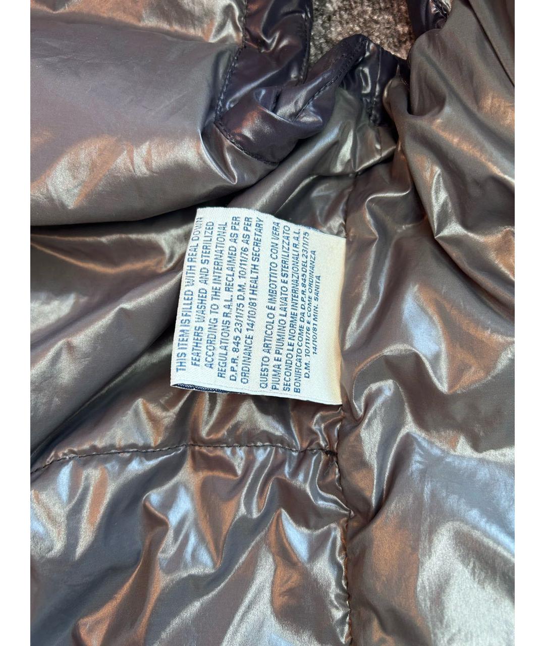 MONCLER Серый полиэстеровый жилет, фото 7