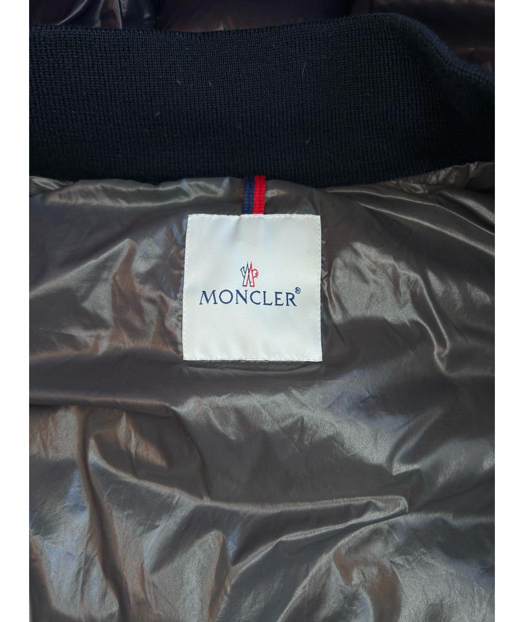 MONCLER Серый полиэстеровый жилет, фото 4