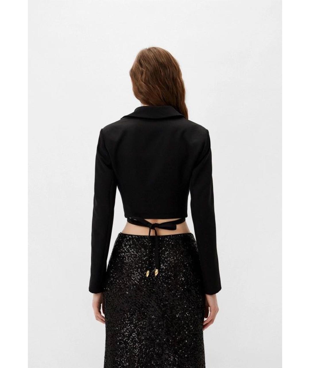 JUST CAVALLI Черный полиэстеровый жакет/пиджак, фото 3