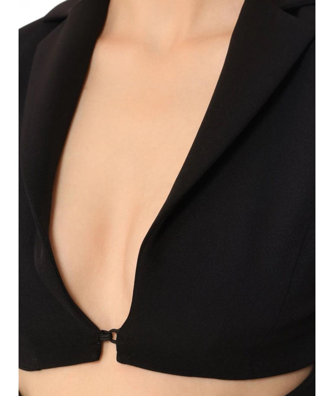 JUST CAVALLI Черный полиэстеровый жакет/пиджак, фото 6