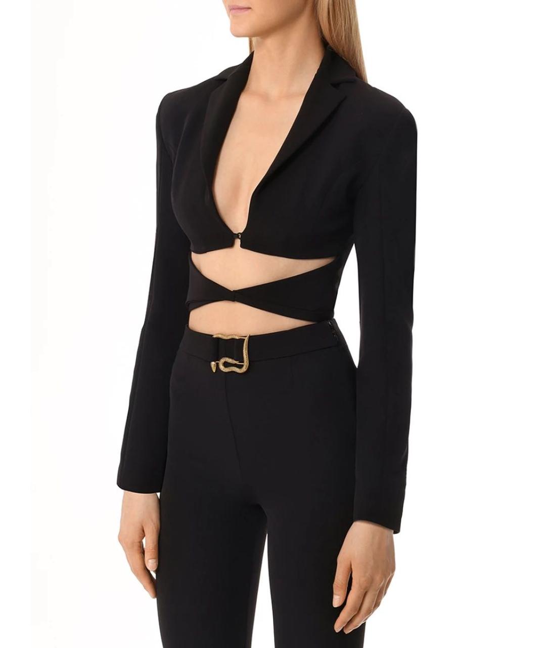 JUST CAVALLI Черный полиэстеровый жакет/пиджак, фото 2