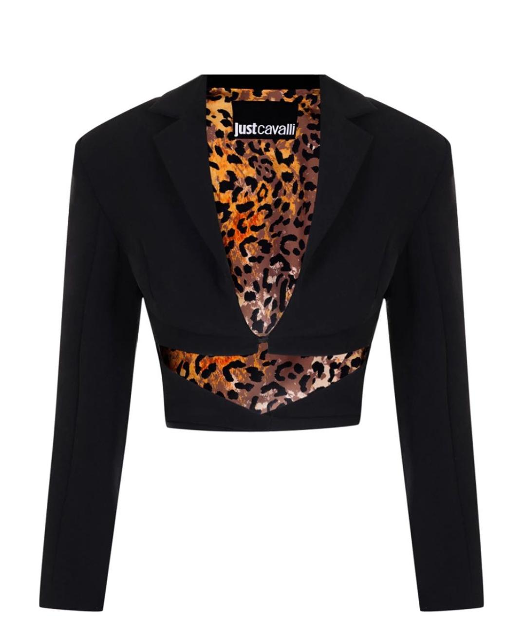 JUST CAVALLI Черный полиэстеровый жакет/пиджак, фото 9