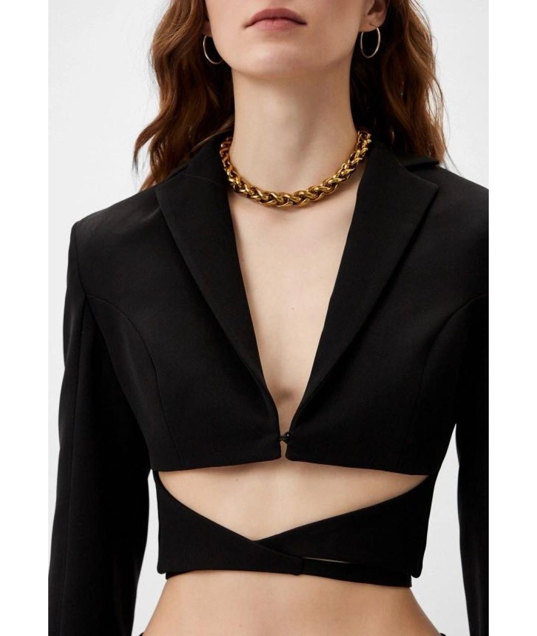 JUST CAVALLI Черный полиэстеровый жакет/пиджак, фото 4