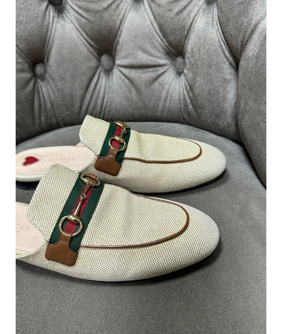 GUCCI Бежевые сабо, фото 2