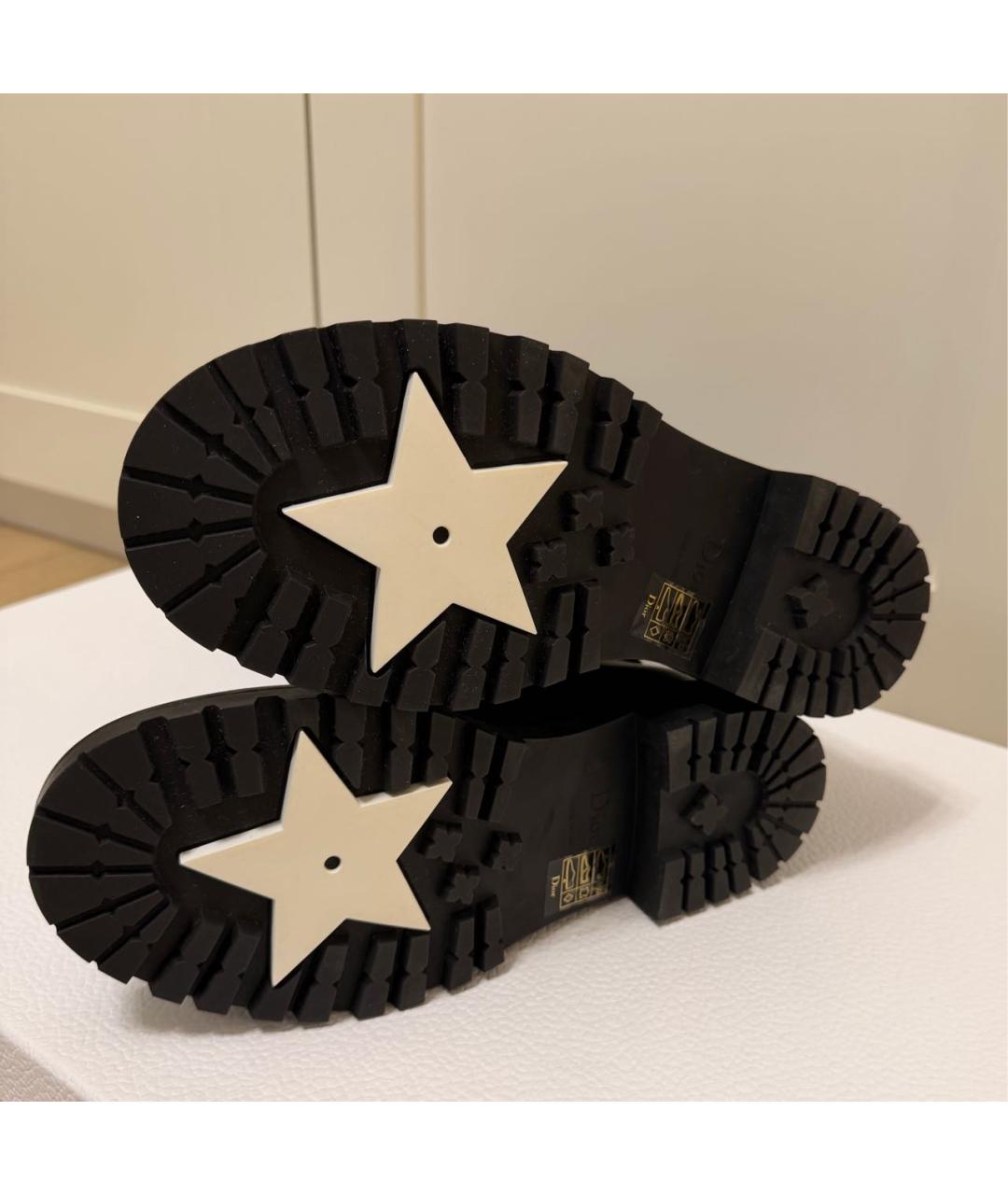 CHRISTIAN DIOR Темно-синие текстильные сапоги, фото 7