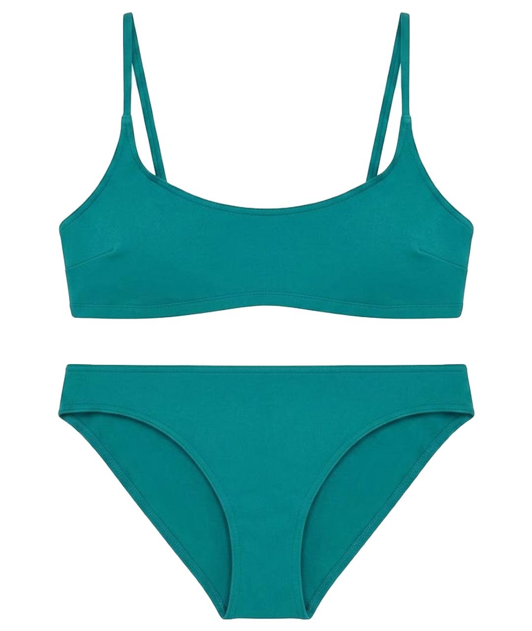 LORO PIANA Бирюзовый полиамидовый купальник, фото 1