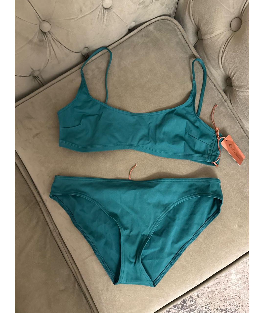 LORO PIANA Бирюзовый полиамидовый купальник, фото 6