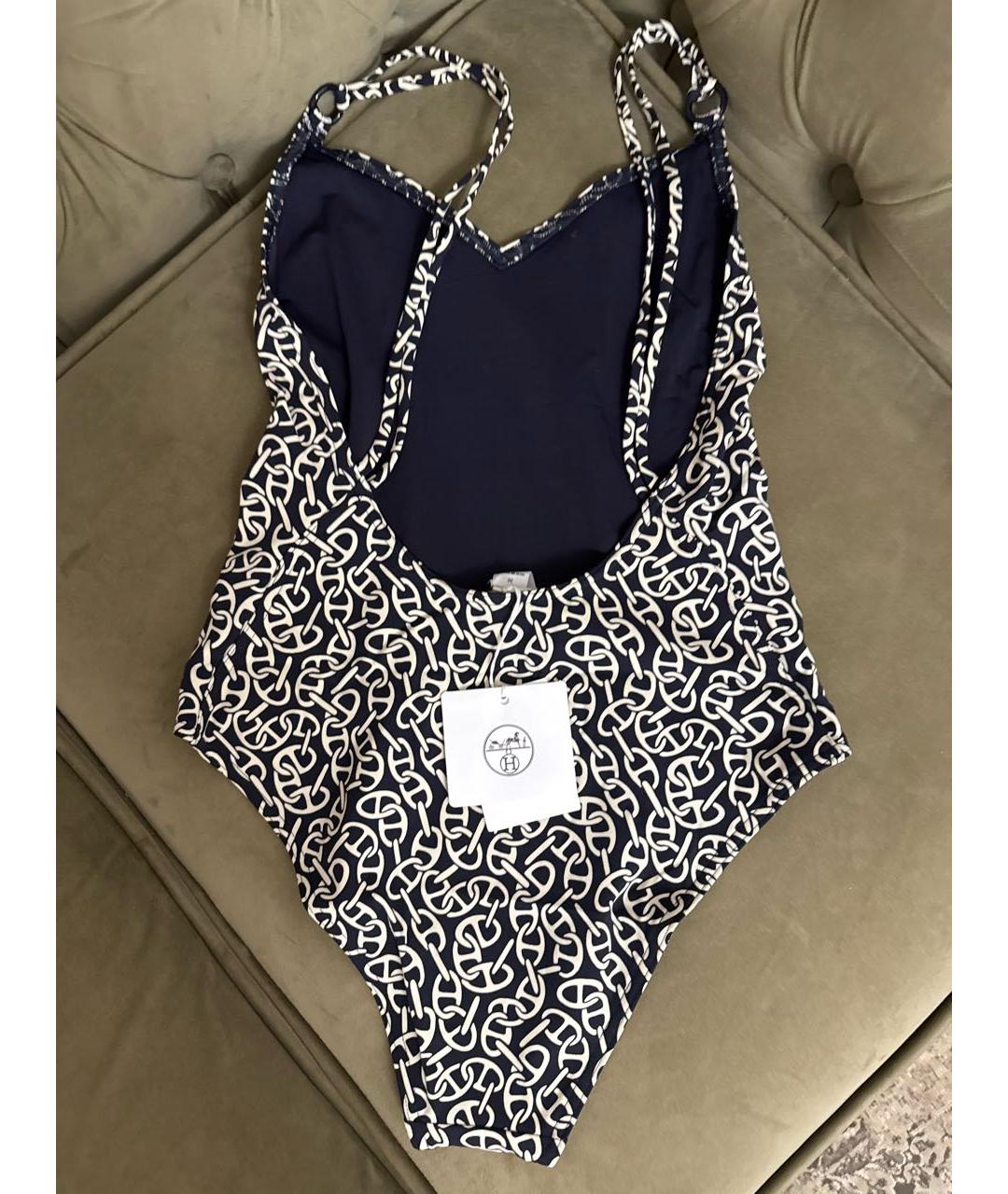 HERMES Темно-синий полиамидовый купальник, фото 2