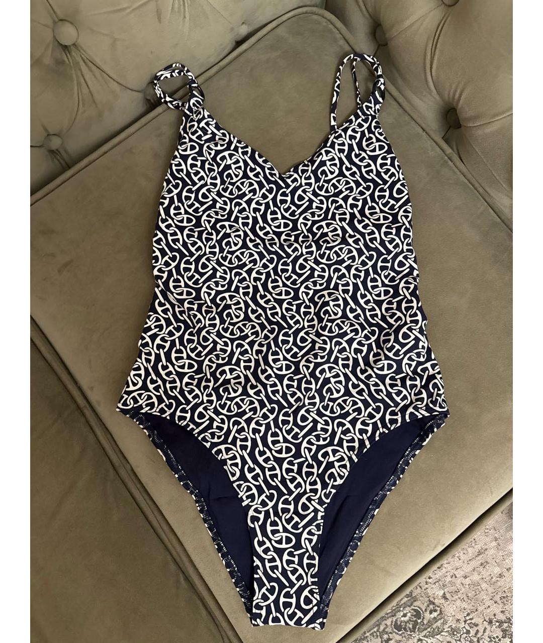 HERMES Темно-синий полиамидовый купальник, фото 6