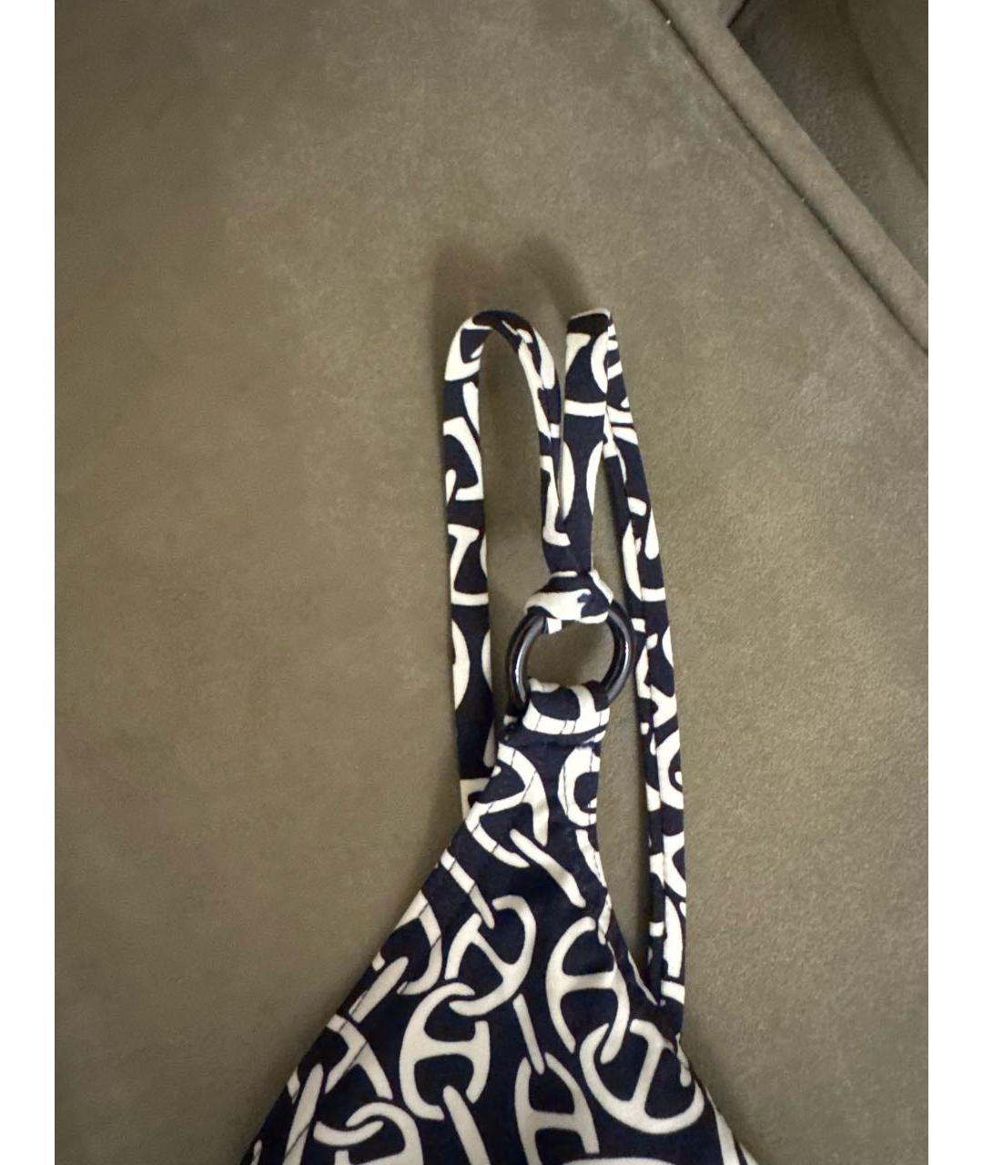 HERMES Темно-синий полиамидовый купальник, фото 3