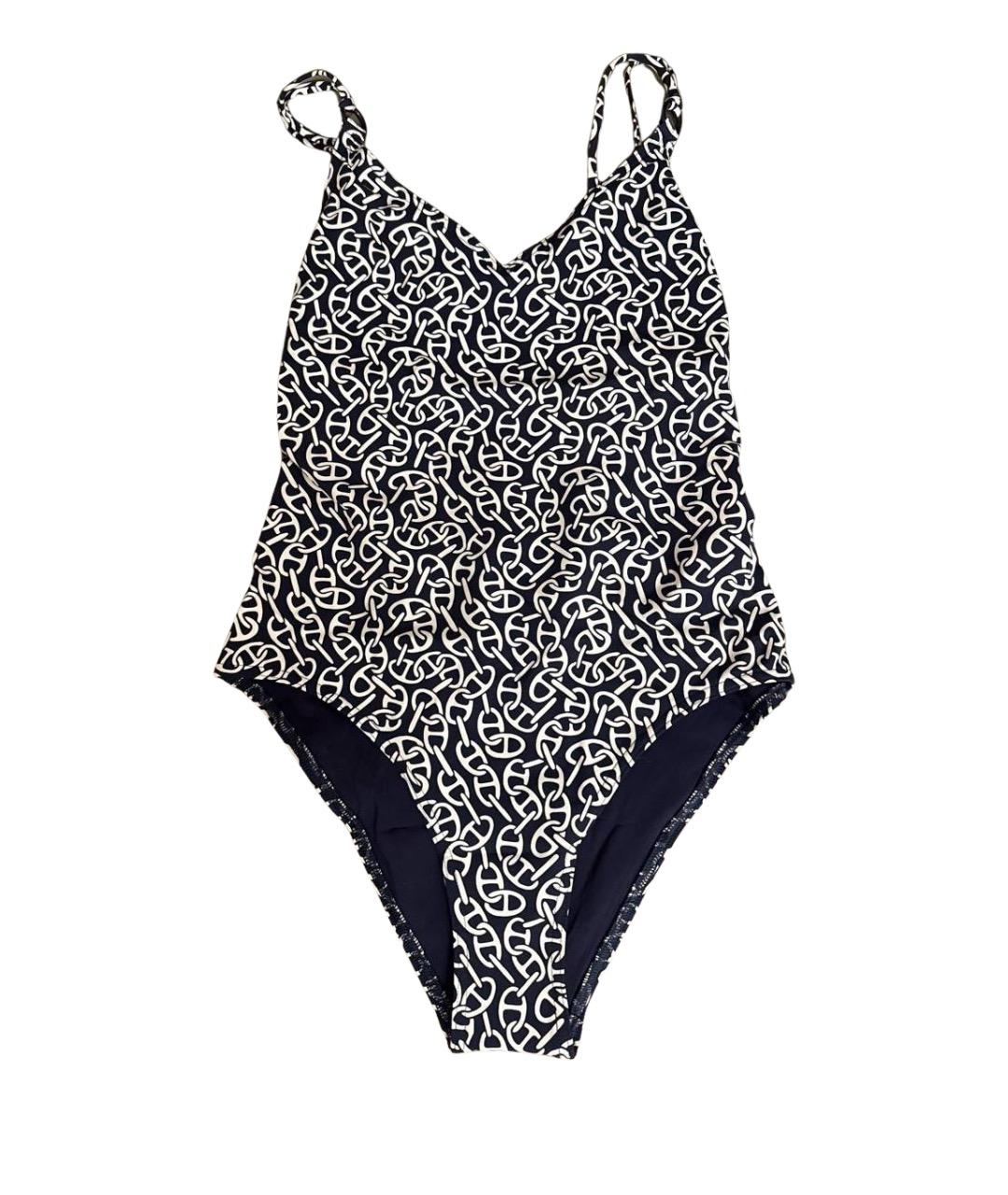 HERMES Темно-синий полиамидовый купальник, фото 1