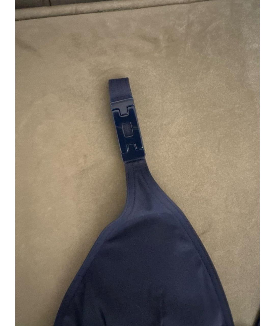 HERMES Темно-синий полиамидовый купальник, фото 4