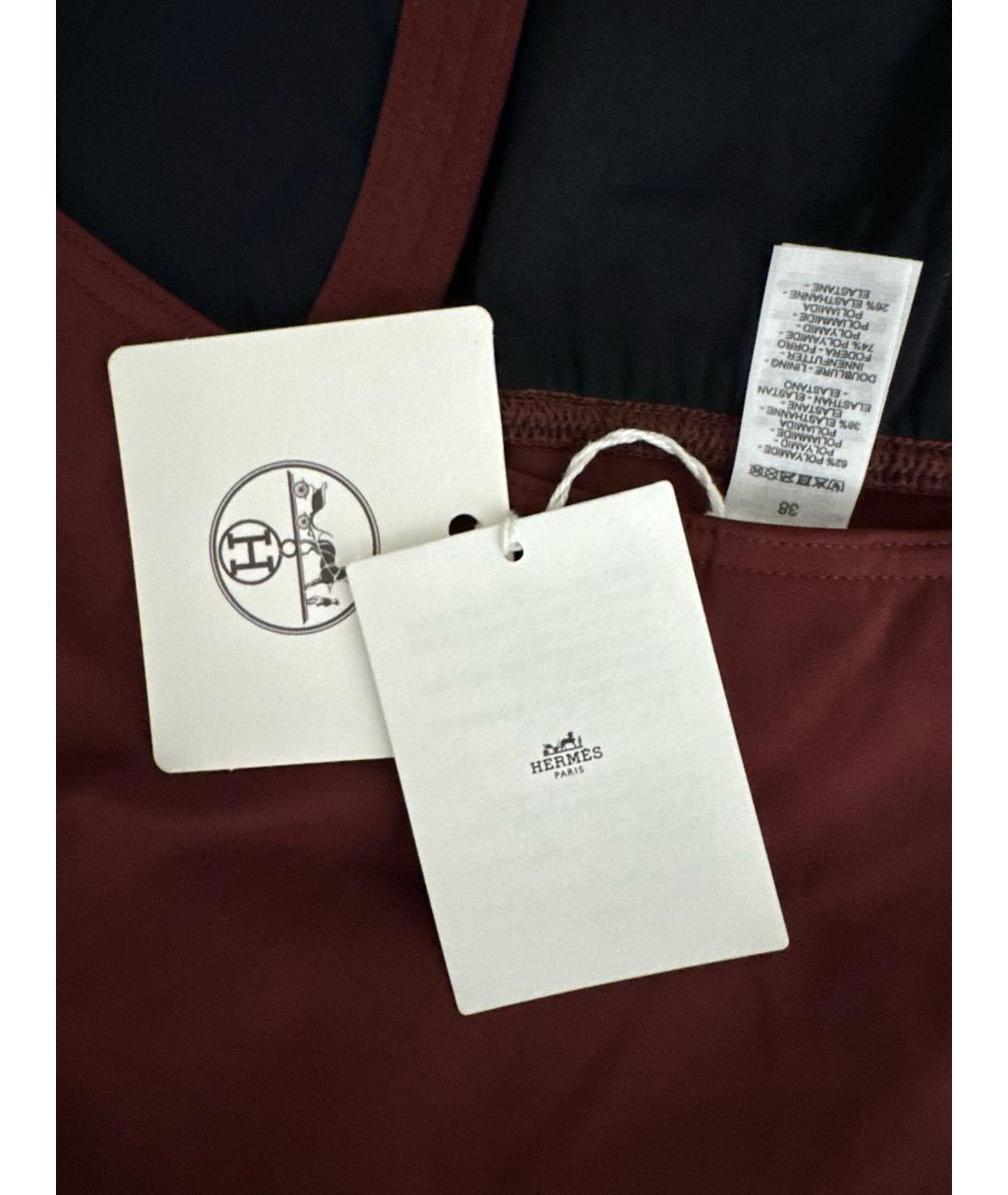 HERMES Бордовый полиамидовый купальник, фото 3