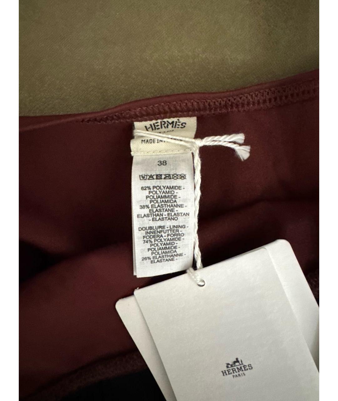 HERMES Бордовый полиамидовый купальник, фото 4