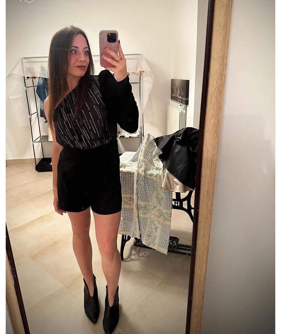 PINKO Черный шелковый комбинезон, фото 8