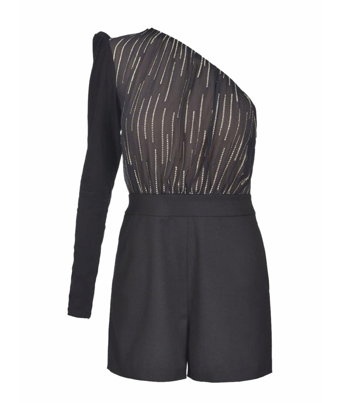 PINKO Черный шелковый комбинезон, фото 1