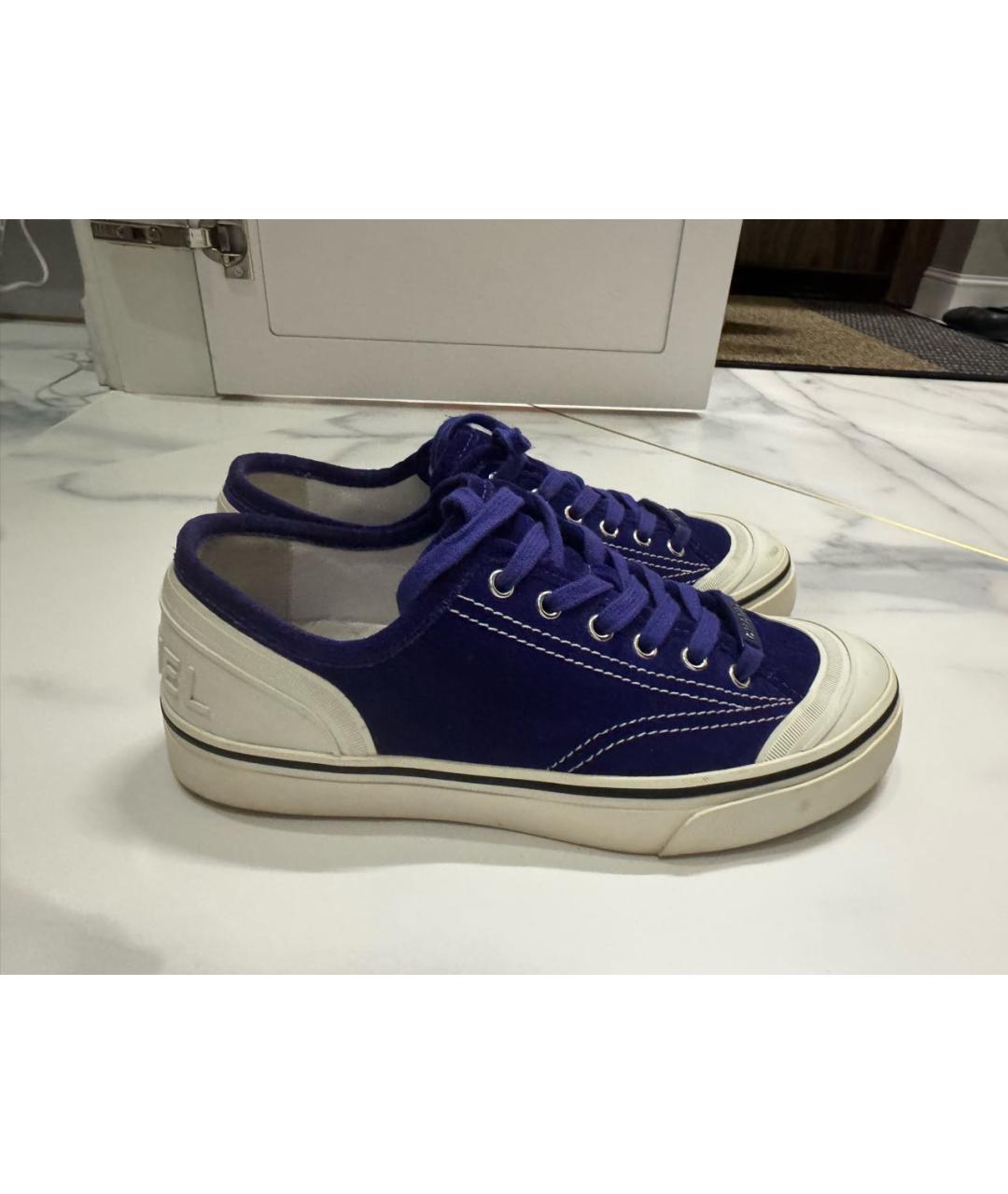 CHANEL Фиолетовые замшевые кеды, фото 9