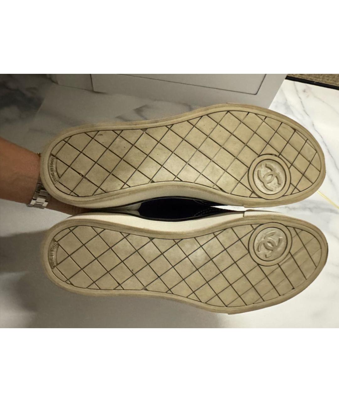 CHANEL Фиолетовые замшевые кеды, фото 8