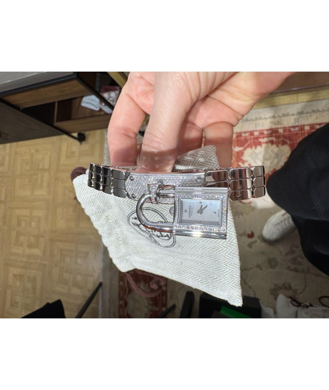 HERMES Серебряные металлические часы, фото 5