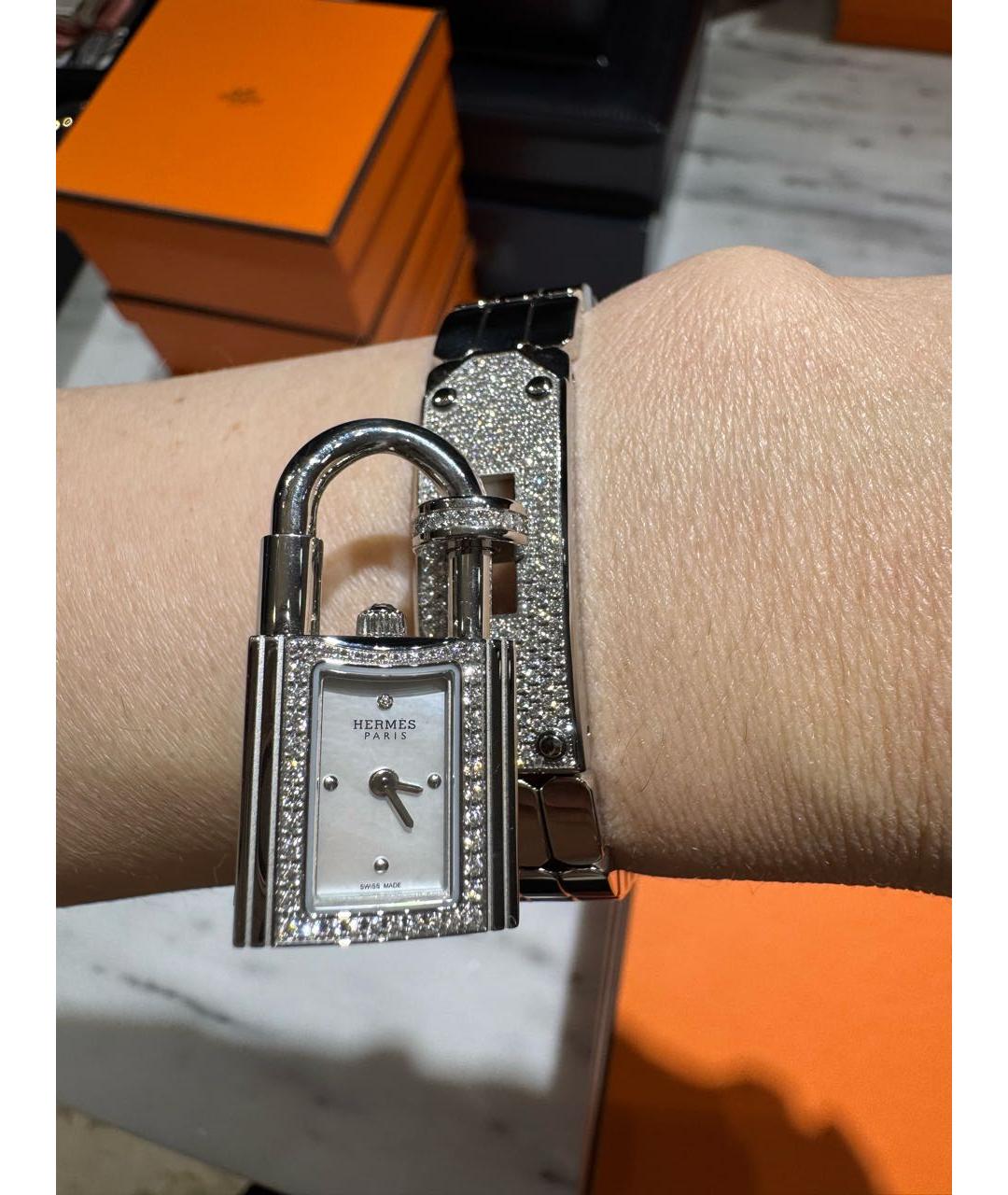 HERMES Серебряные металлические часы, фото 2