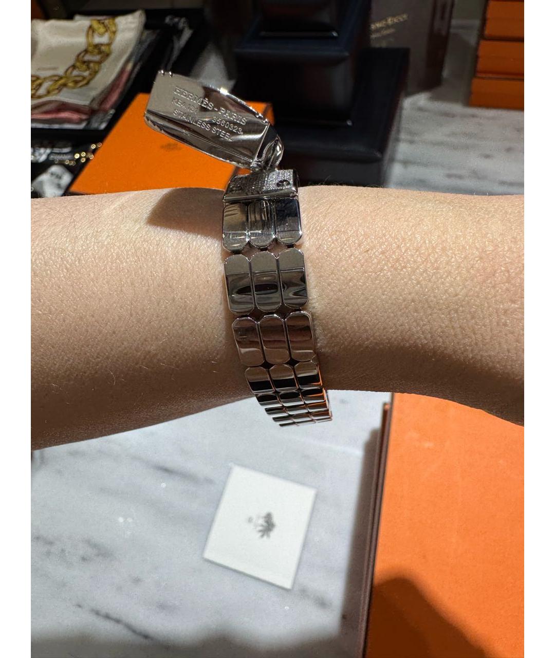 HERMES Серебряные металлические часы, фото 4