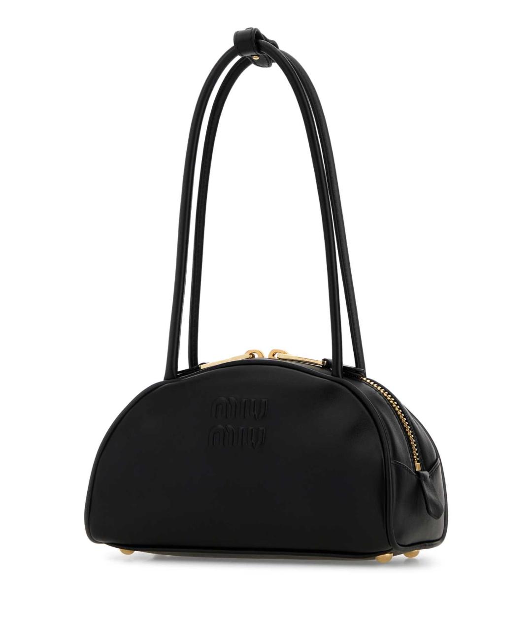 MIU MIU Черная кожаная сумка через плечо, фото 2