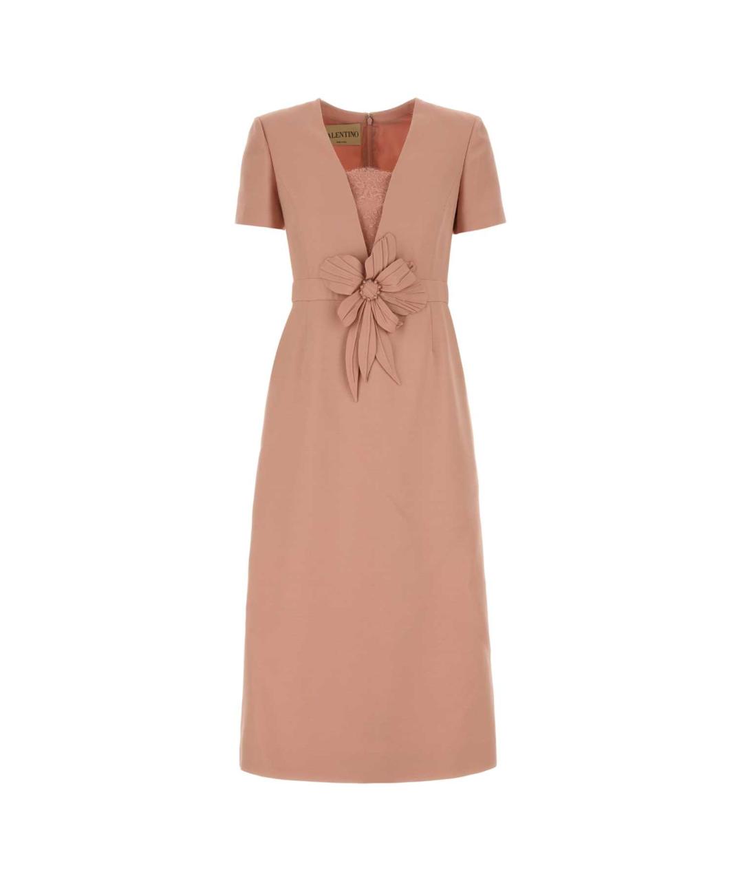 VALENTINO Розовое шерстяное платье, фото 1