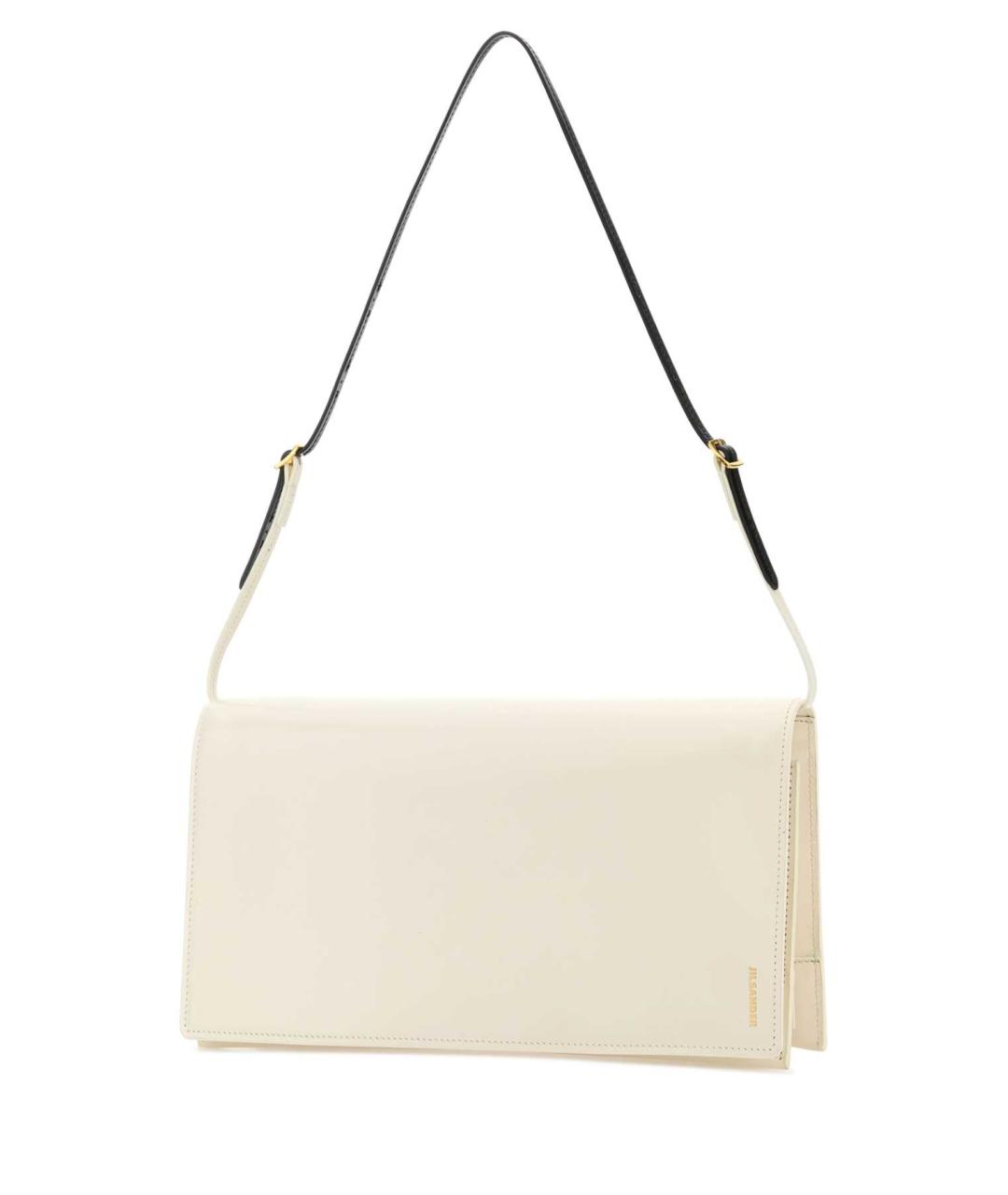 JIL SANDER Белая кожаная сумка с короткими ручками, фото 2