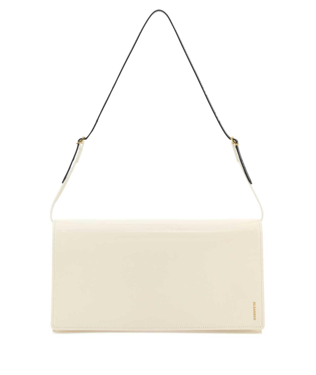 JIL SANDER Белая кожаная сумка с короткими ручками, фото 1