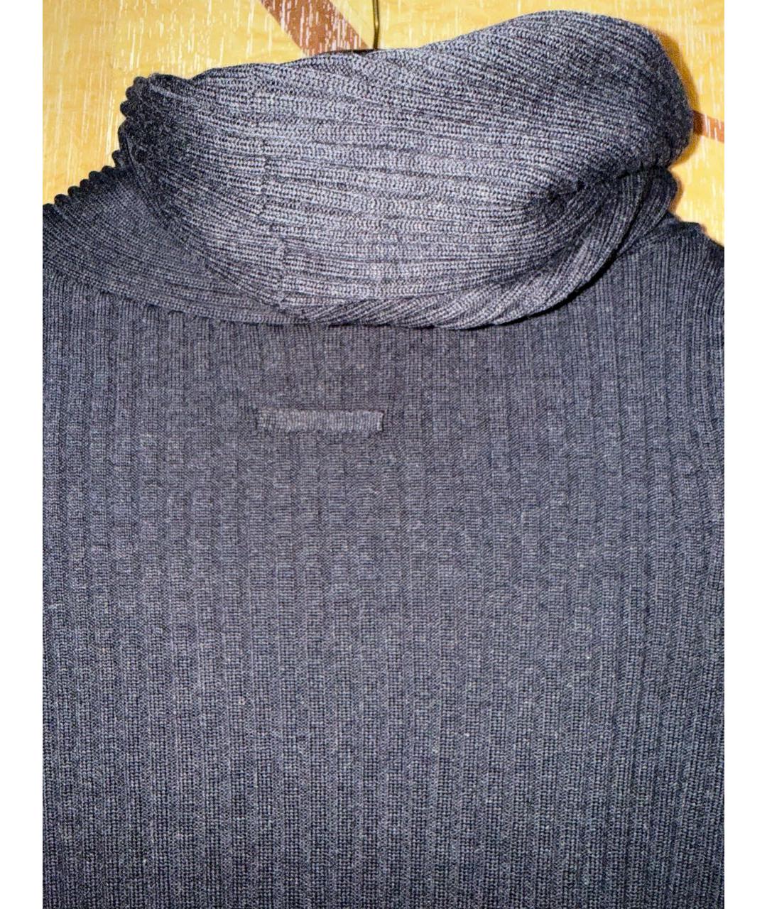 JEAN PAUL GAULTIER Антрацитовое шерстяное повседневное платье, фото 4