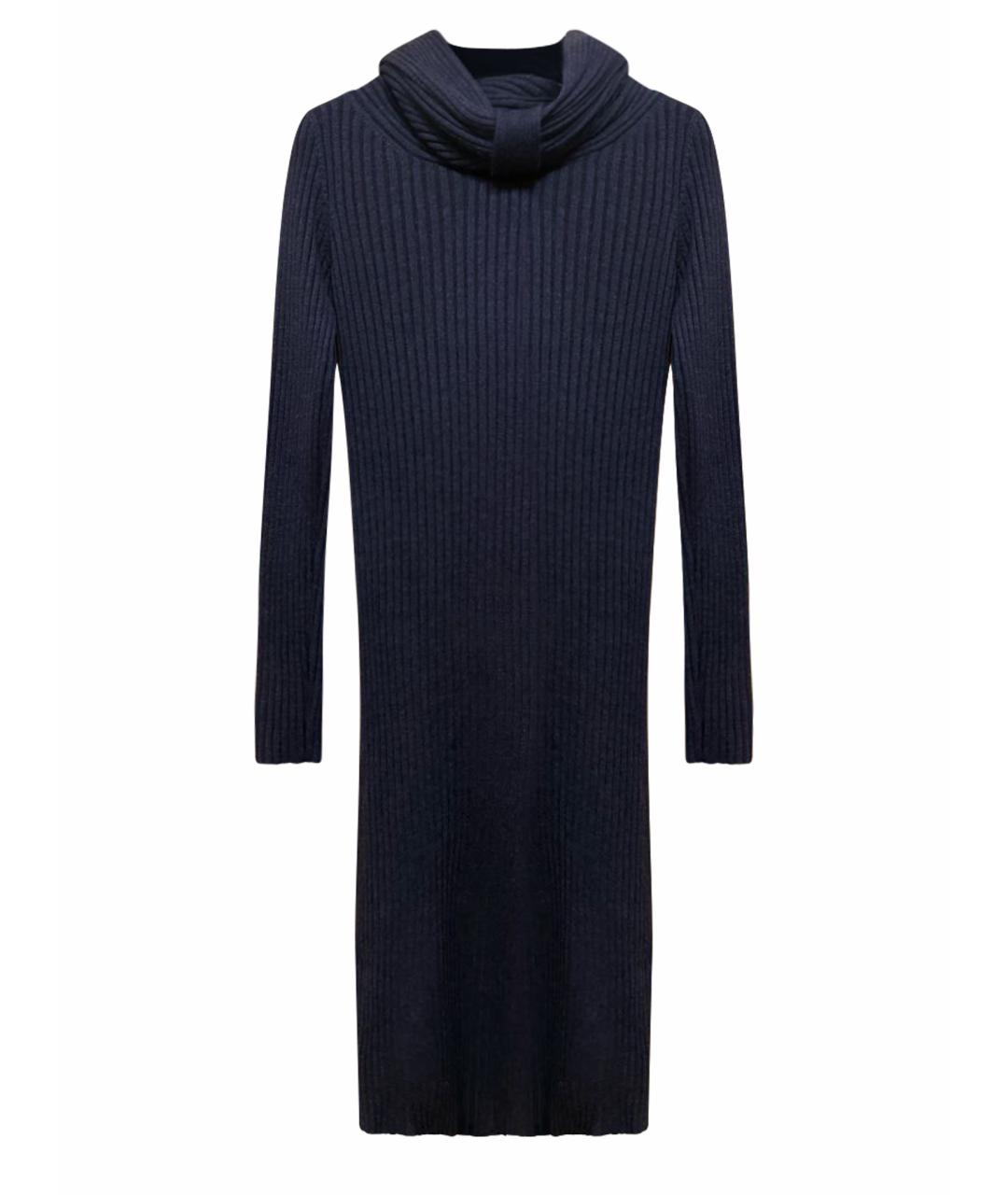 JEAN PAUL GAULTIER Антрацитовое шерстяное повседневное платье, фото 1