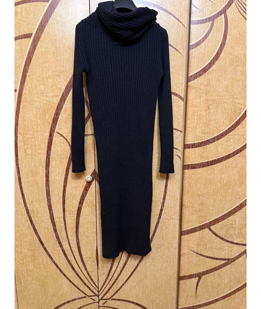 JEAN PAUL GAULTIER Антрацитовое шерстяное повседневное платье, фото 2