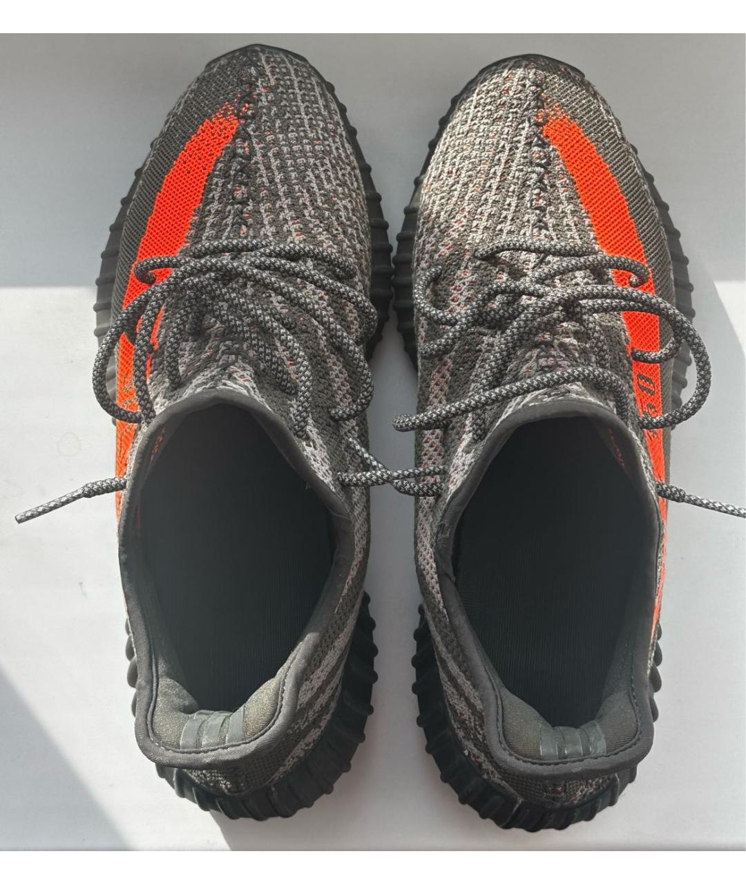 ADIDAS YEEZY Серые текстильные низкие кроссовки / кеды, фото 3