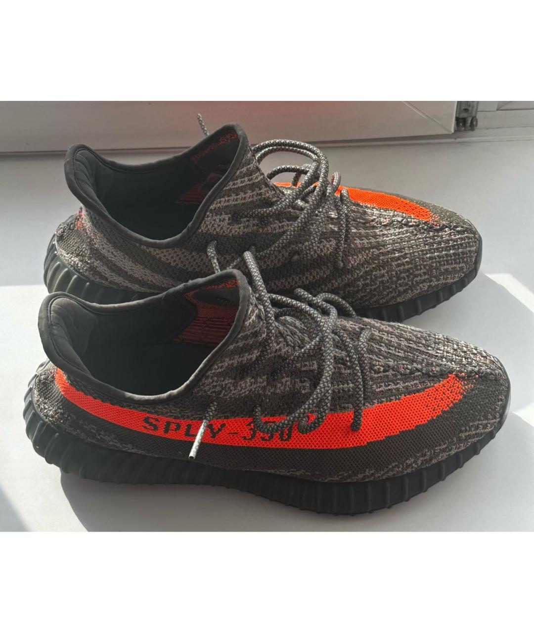 ADIDAS YEEZY Серые текстильные низкие кроссовки / кеды, фото 7