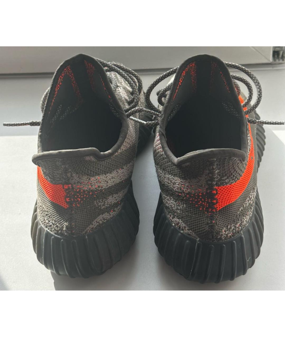 ADIDAS YEEZY Серые текстильные низкие кроссовки / кеды, фото 4