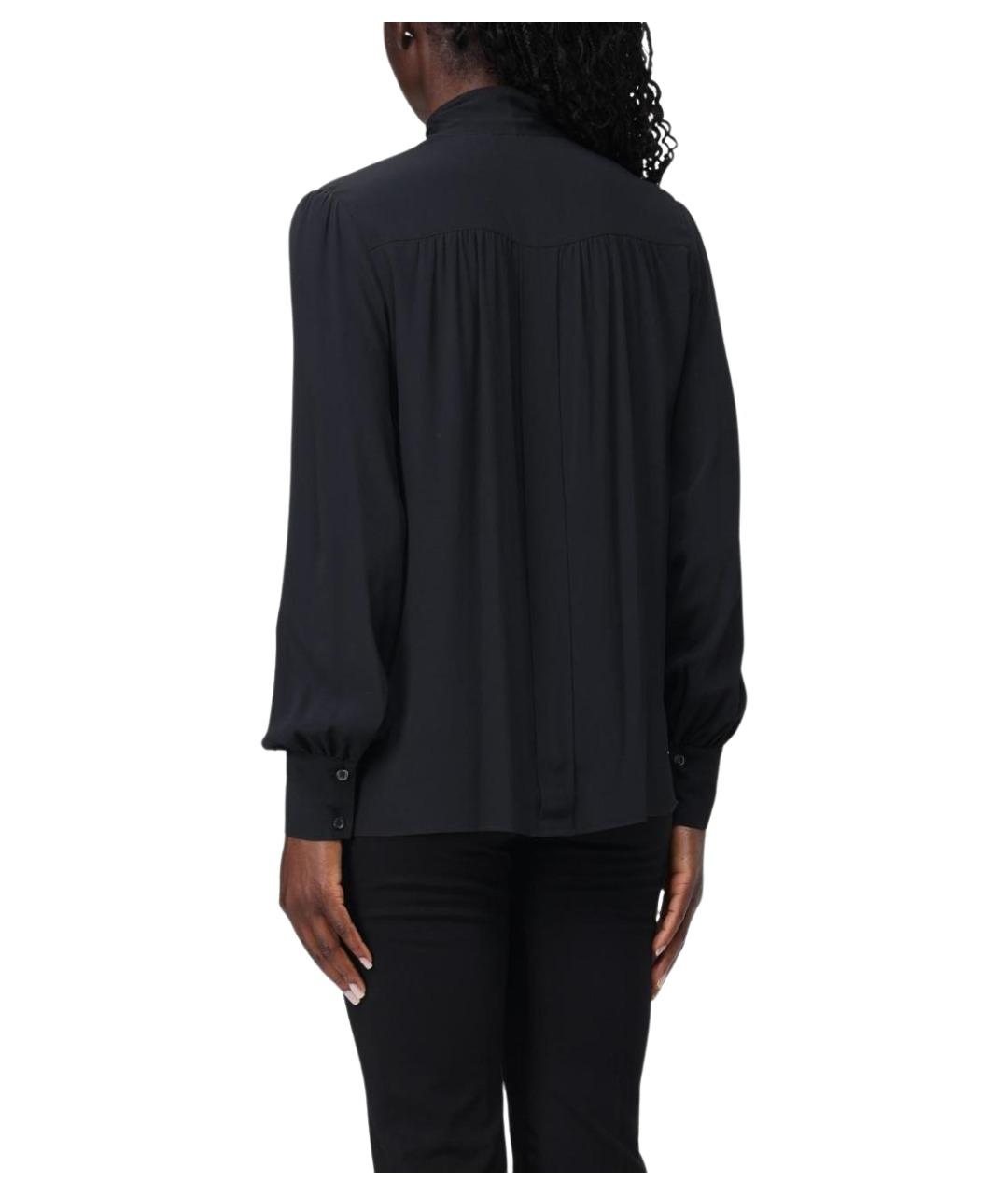 PINKO Черная ацетатная блузы, фото 2