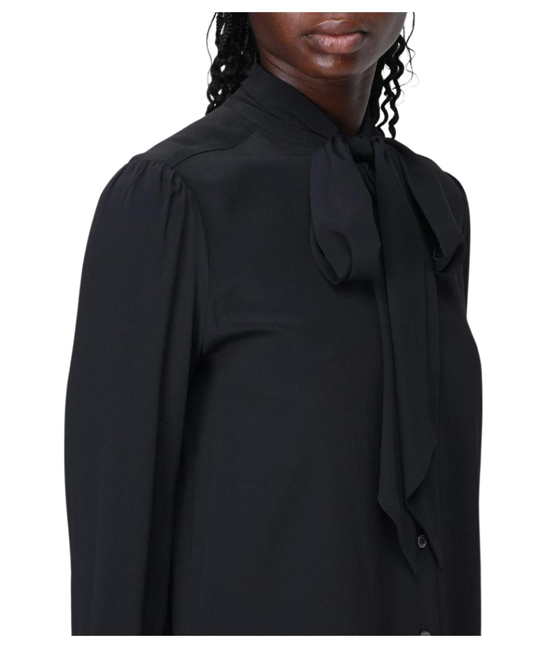 PINKO Черная ацетатная блузы, фото 3