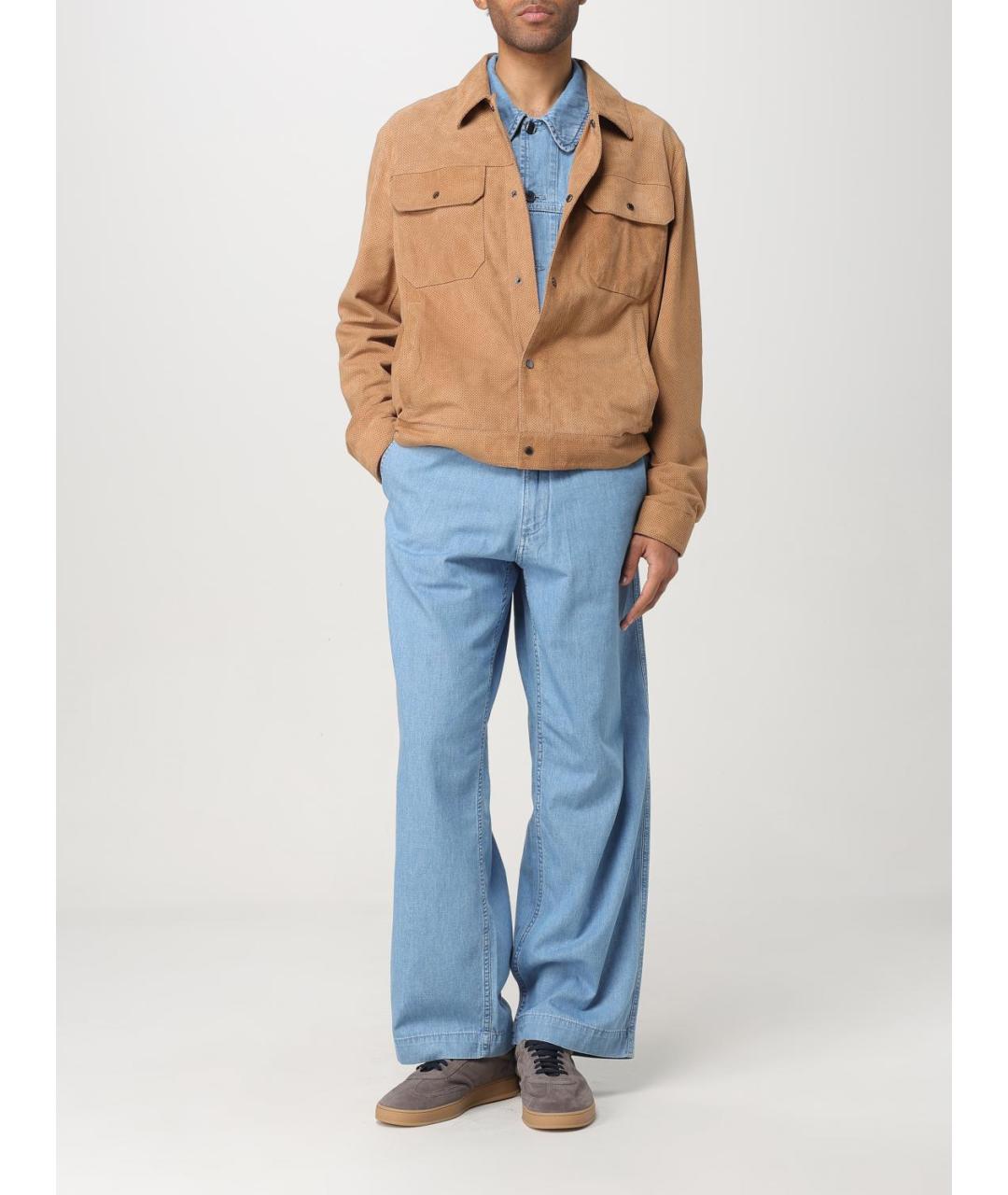 EMPORIO ARMANI Синяя хлопковая кэжуал рубашка, фото 2