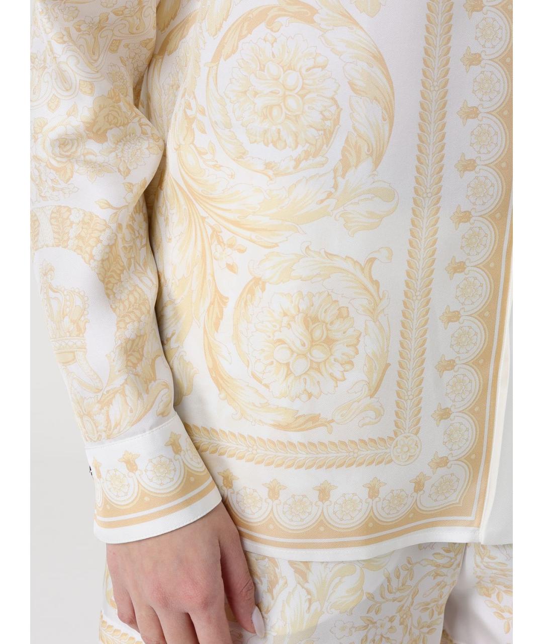 VERSACE Золотая шелковая рубашка, фото 5