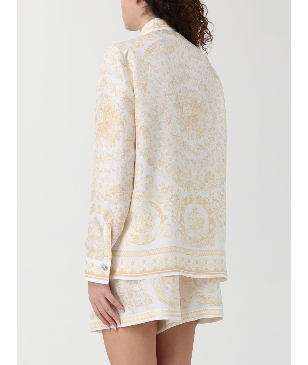 VERSACE Золотая шелковая рубашка, фото 3